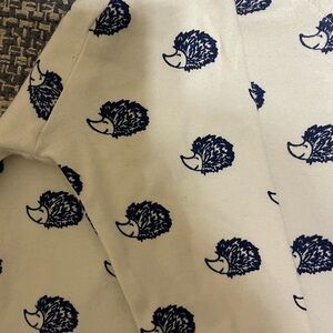 Adorable Cream and Blue Hedgehog Bodysuit